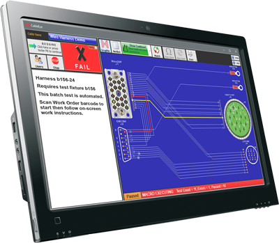 Automation-Ready Continuity Tester for Cables and Harnesses: Production Screen.