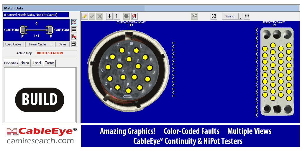 Windows Software for the CableEye PC Based Cable Harness Tester