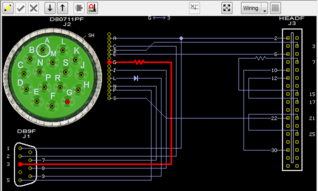Wiring schematic of graphic-rich GUI common to all CableEye testers (low voltage AND high voltage)